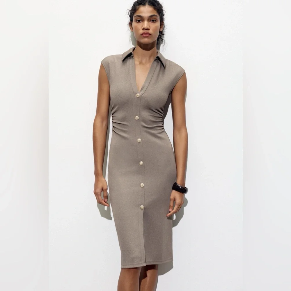 Zara | Dresses | Nwt Zara Pique Shirt Dress M | Poshmark